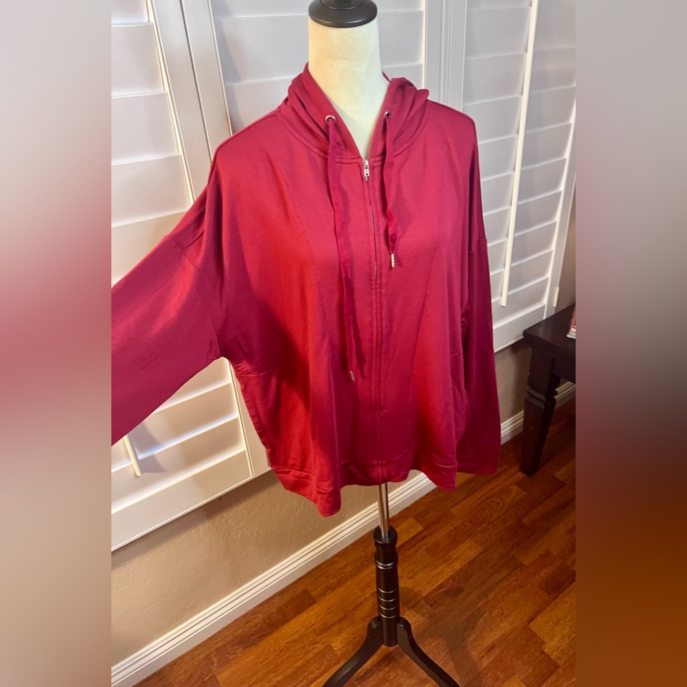 Soma zip hoodie, Large, brick red